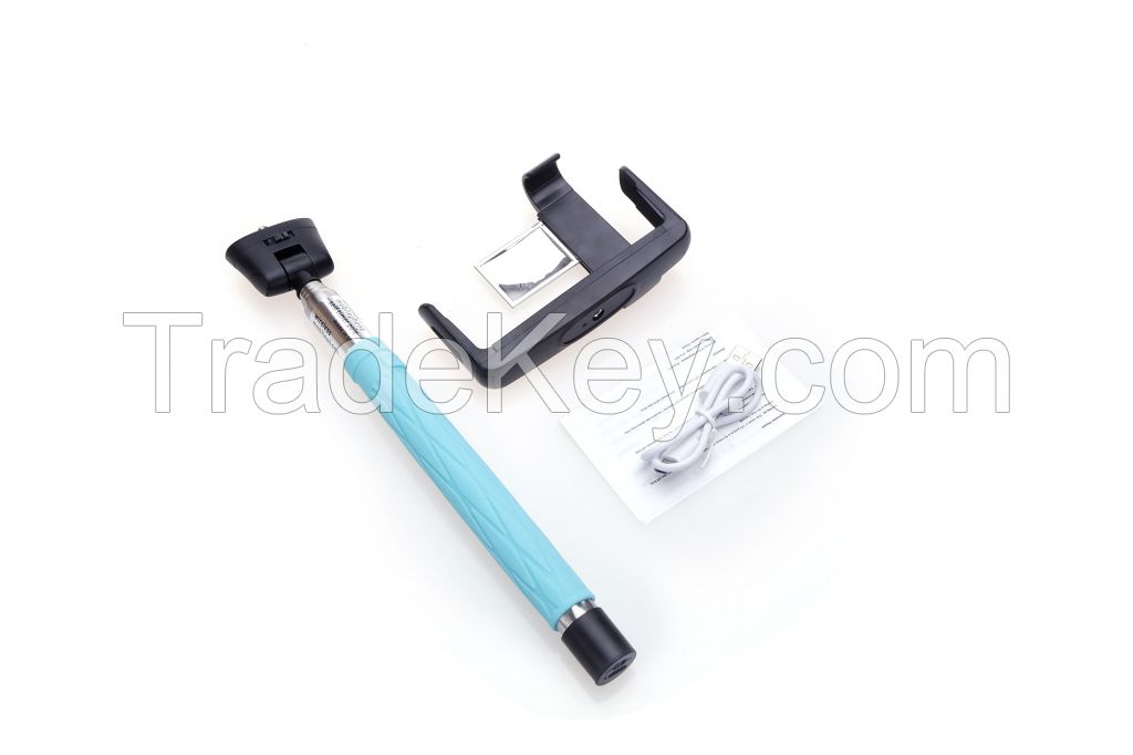 D12 foldable selfie sticks with Bluetooth and adjustable phone clip