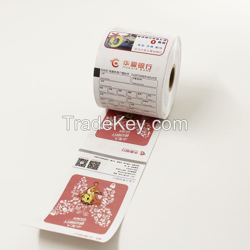 55gsm Atm Paper Roll With Color Printing Paper Roll