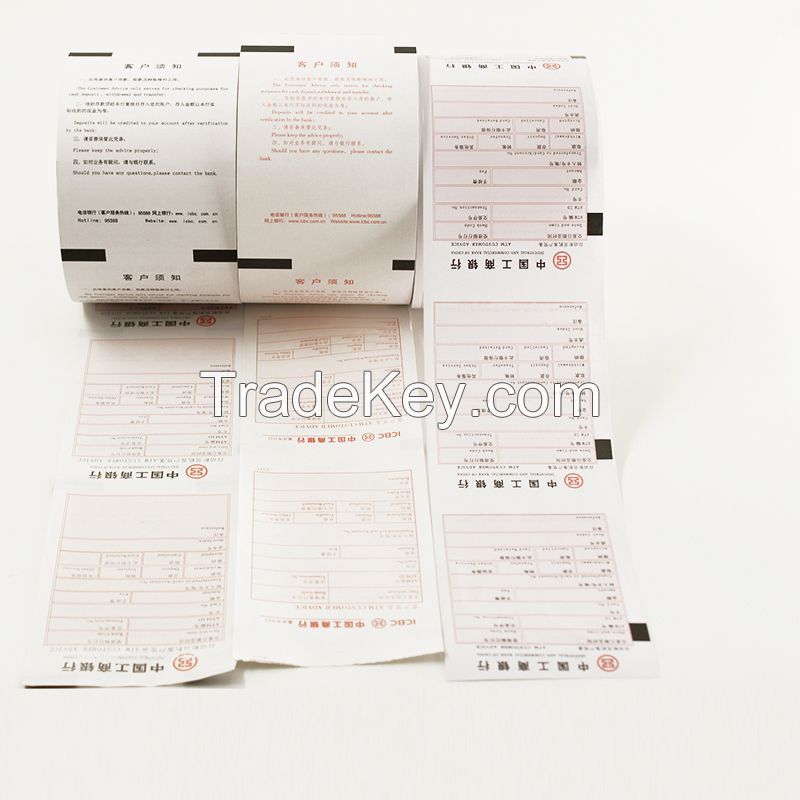 Thermal Paper with Back Print for atm paper roll