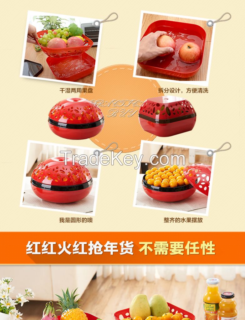 Xinya factory direct round square hollow fruit candy dish fruit snacks