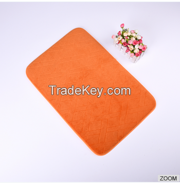 Traditional Embossed Memory Foam Design Washable Mats