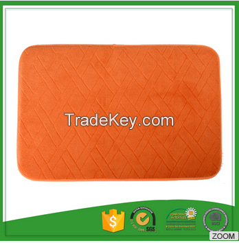 Traditional Embossed Memory Foam Design Washable Mats
