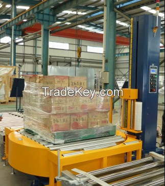 FULLY AUTO CONVEYORIZED PALLET WRAPPER