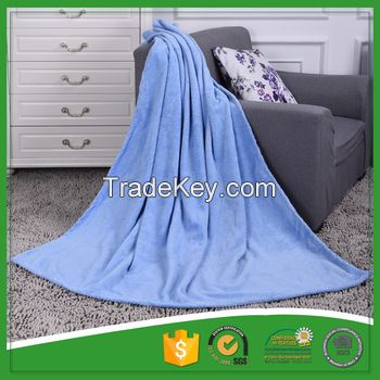 100% polyester printed solid and soft coral velvet fleece blanket