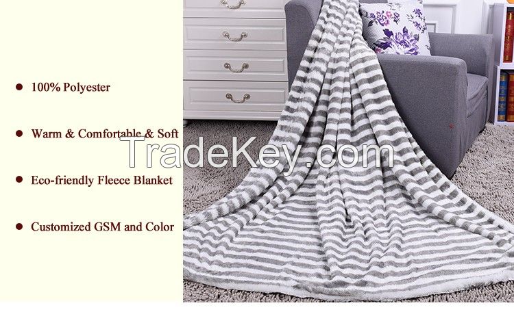 100% polyester luxury softextile mink blanket picnic blanket