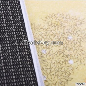 Heat transfer printing best bath mat with anti slip pvc backing