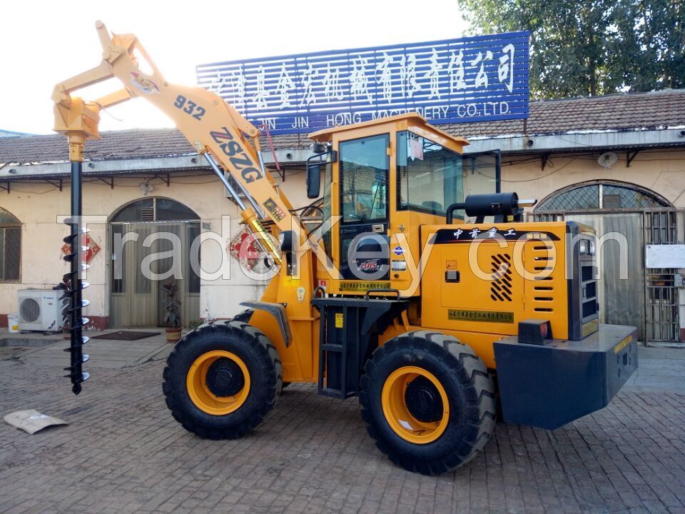 farm wheel loader with earth aguer for sale