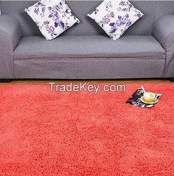 Water Absorbing Beige Chenille Sofa Floor Mats For Living Room