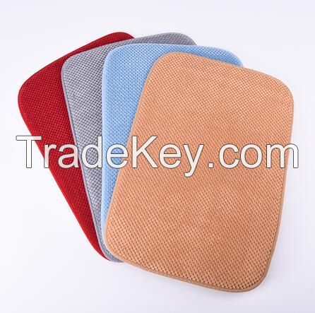 100% Polyester Red Pile Anti Slip Bath Mats