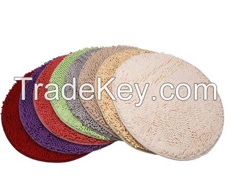 All-purpose Microfiber Chenille Round Floor Mat For Bathtub