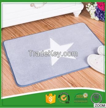 Star Pattern Affixed Cloth Embroidered Room Mats