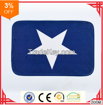 Dark Blue Bottom With White Star Printed Indoor Mat For Home Use