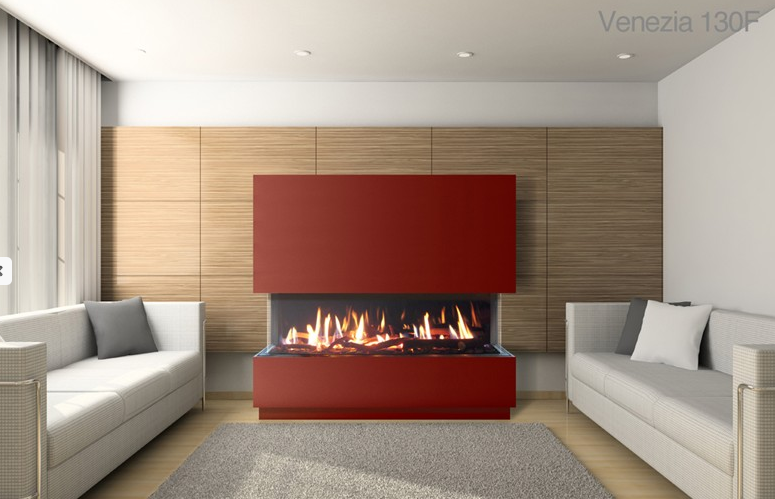 Venezia 3 sided Gas fireplaces built-in insert