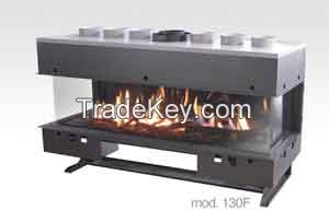 Venezia 3 sided Gas fireplaces built-in insert