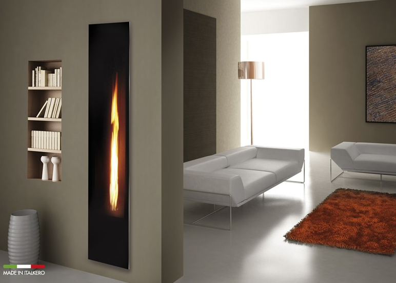 Mirror Flame Fireplace Insert