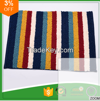 Loop-pile Rainbow Color Changing Bath Mat/Striped Non Slip Bath Mats