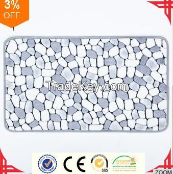 Popular Jacquard Coral Fleece Stone Pattern Entrance Door Mat