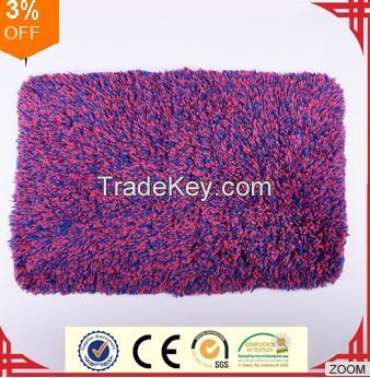 Comfortable 2 Colors Yarn-dyed Microfiber Rubber Backed Floor Mat
