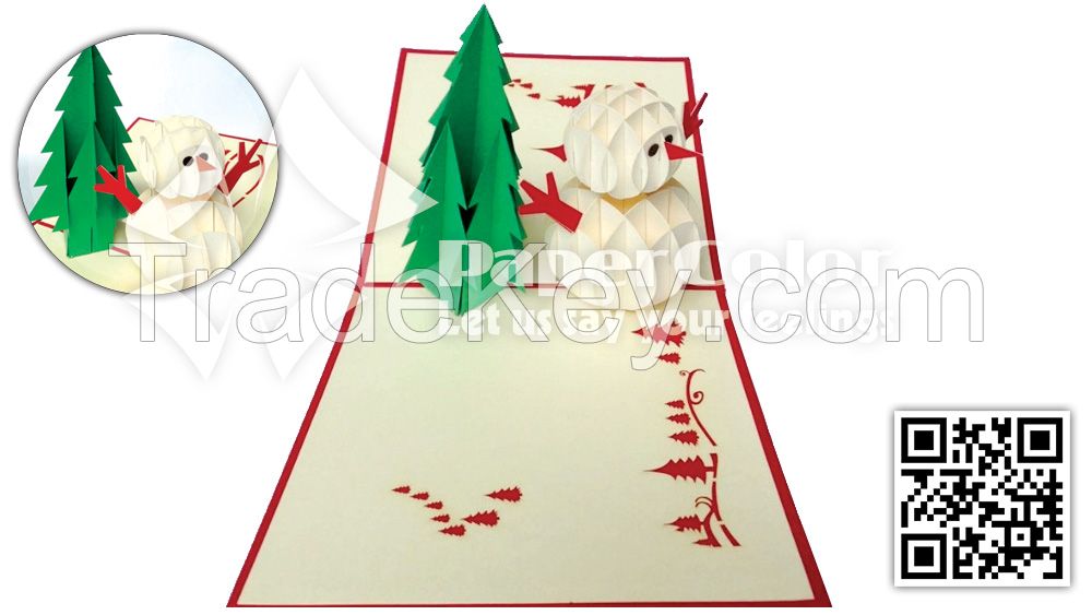 Christmas Tree Pop Up Card, Holiday Greeting Pop Up Card, Merry Christmas Card