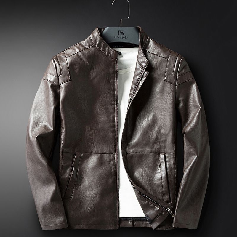 Leather Jacket Men Coats M-3xl High Quality Outerwear Men Business Autumn Male Jacket 605