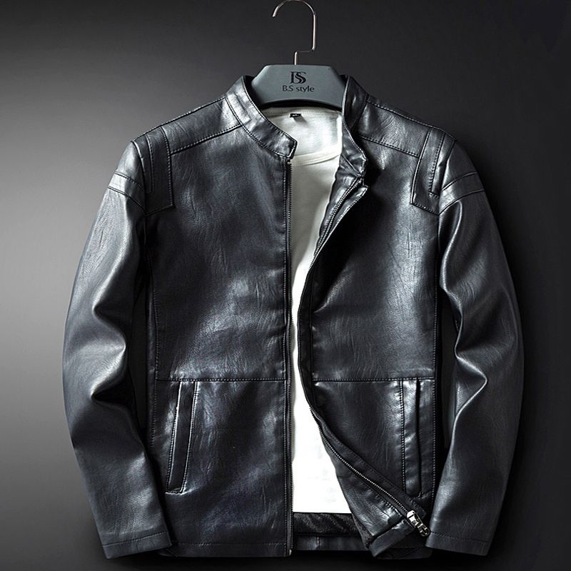 Leather Jacket Men Coats M-3XL High Quality Outerwear Men Business Autumn Male Jacket 605