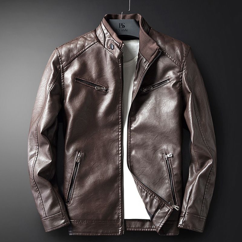 Leather Jacket Men Coats M-3XL High Quality Outerwear Men Business Autumn Male Jacket 609