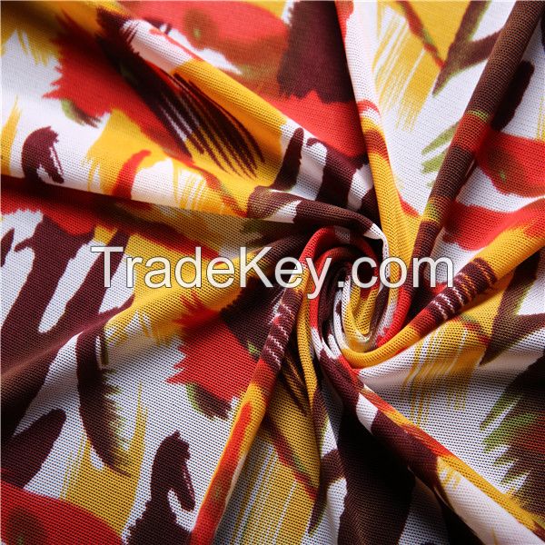 40D spandex nylon mesh fabric,elastic mesh fabric for underwear,colorful printed fabric