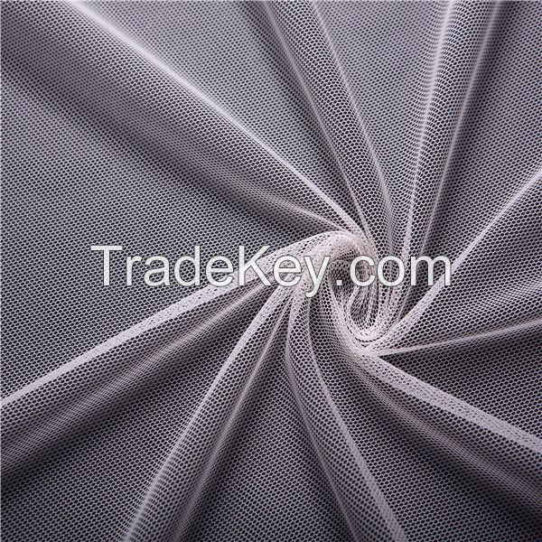 Manufacturer, 40D 100% Nylon hexagonal mesh fabric, good transparent knitted fabric for girl's skirt, embroidered base fabric