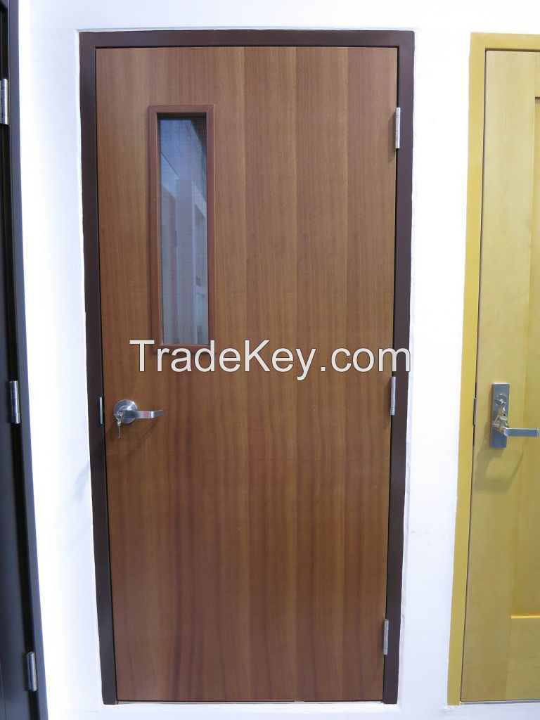 WHI certification solid wooden fire rated door