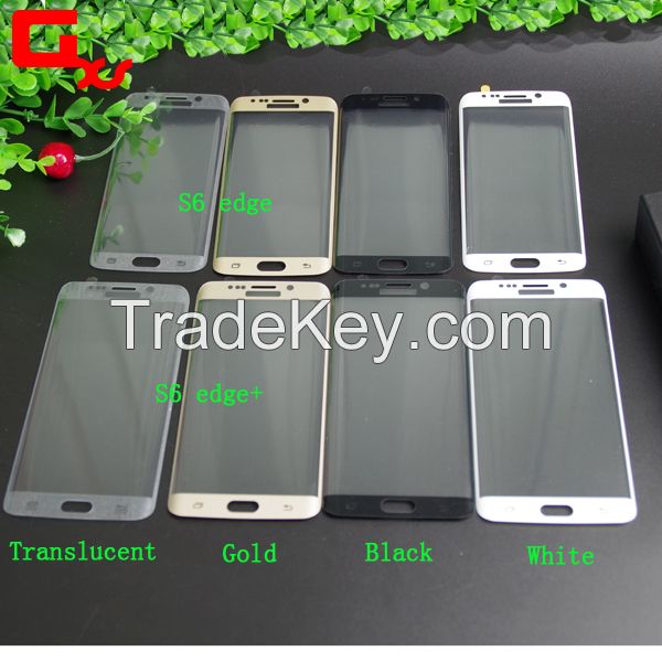 For samsung galaxy s6 edge full curved 3D 9H electroplating color tempered glass screen protector