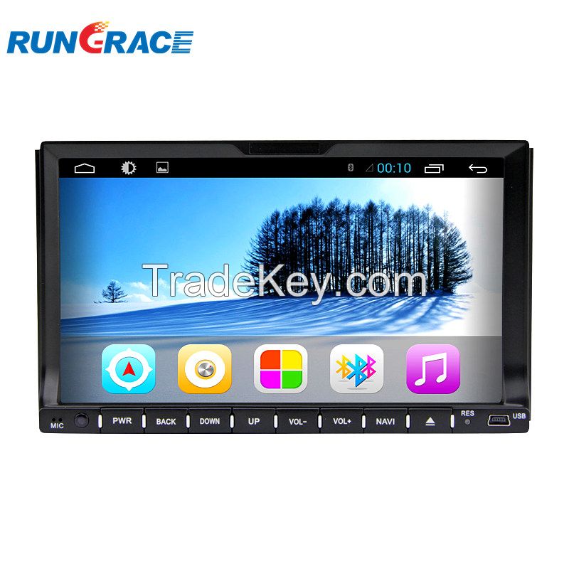 luxury indash slide down universal stereo 2 din 7'' Android 4.2 car dvd player with gps bluetooth wifi