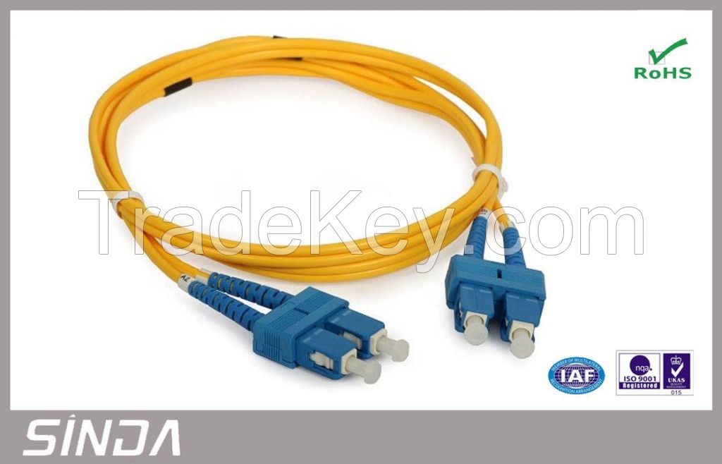 Fiber Optic SC Patch Cord With Corning Fiber 1M Flame Retardant