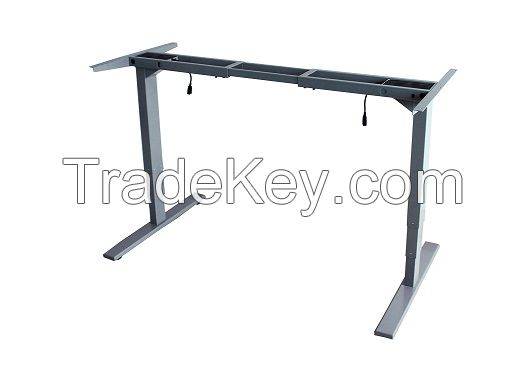 Two motor electric adjustable desk with two lifting column 