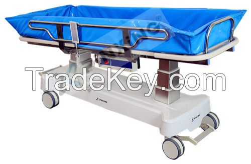 electrical shower stretcher with motors and locking function