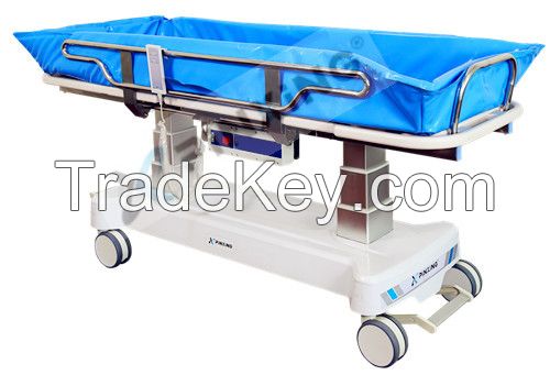 electrical shower stretcher with motors and locking function