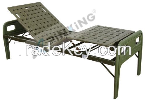 medical folding bed with gas spring control
