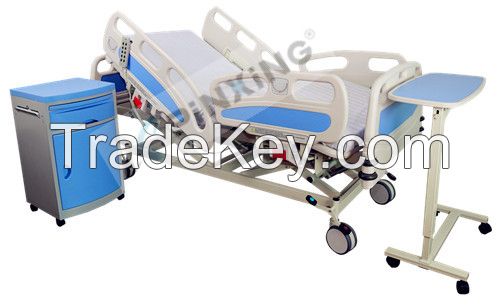 Electrical ICU bed with crashproof bumps and controlled easily by patients