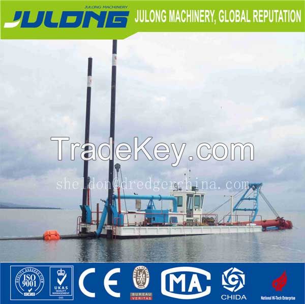 12'' gold and sand cutter suction dredger for lake dredging