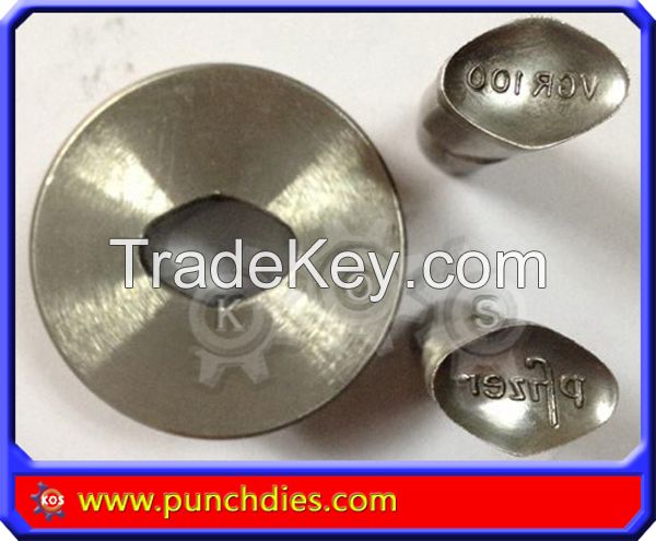 15*10.8mm VGR100 pill press dies set for TDP-1.5 in stock