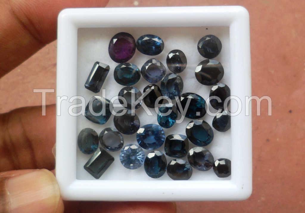 37.50 Ct (28 Pcs) Ceylon (Sri Lanka) Natural Mixed Lot Blue & Purple Spinel Loose Gemstone Collection