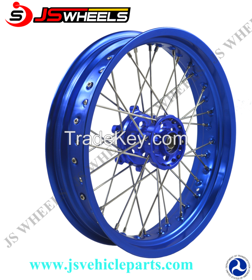 Kwasaki KXF250/450 Racing Dirt bike spoked alloy wheels