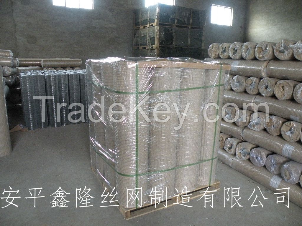 Galvanized 10 gauge welded wire mesh in rolls from anping factory 