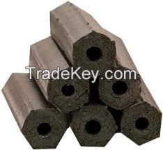 Charcoal briquettes, sawdust hexagonal briquettes