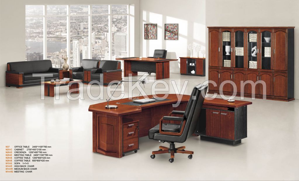 2000*1000*760 sophiscated boss office desk/clerk desk wood/paper veneer surface