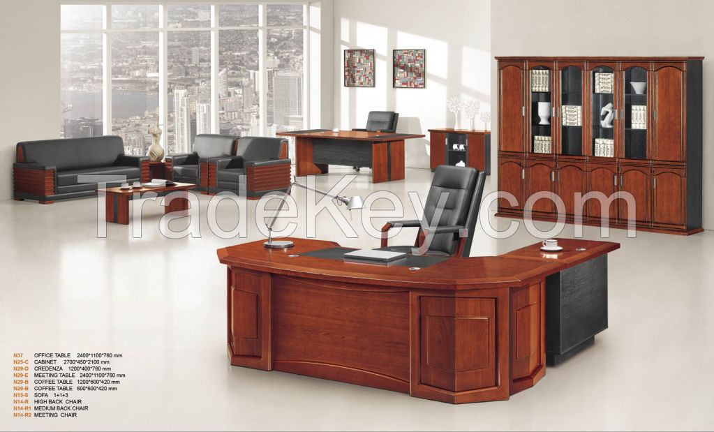 2000*1000*760 sophiscated boss office desk/clerk desk wood/paper veneer surface