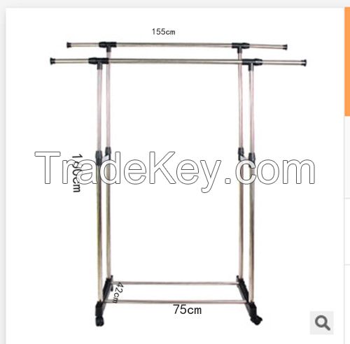 Laundry Dryer Rack Double Foldable Rolling Rack for Garment