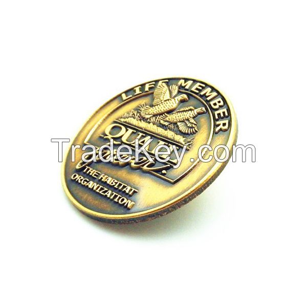 ANTIQUE GOLD HIGH QUALITY LAPEL PIN