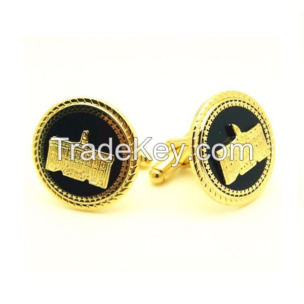 WHITE HOUSE BUILDING GOLD METAL CUFFLINK