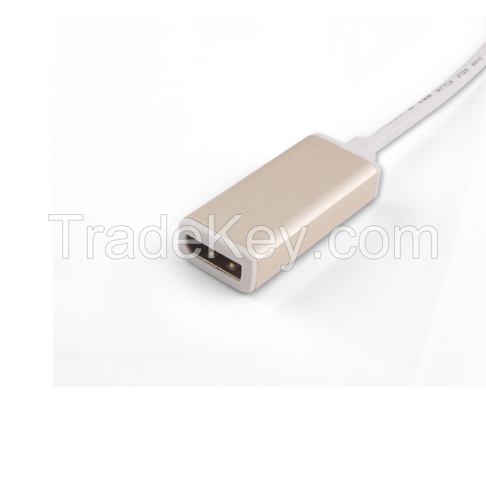 USB 3.1 Type C USB-C) M to DP F Converter Cable--Aluminum Case