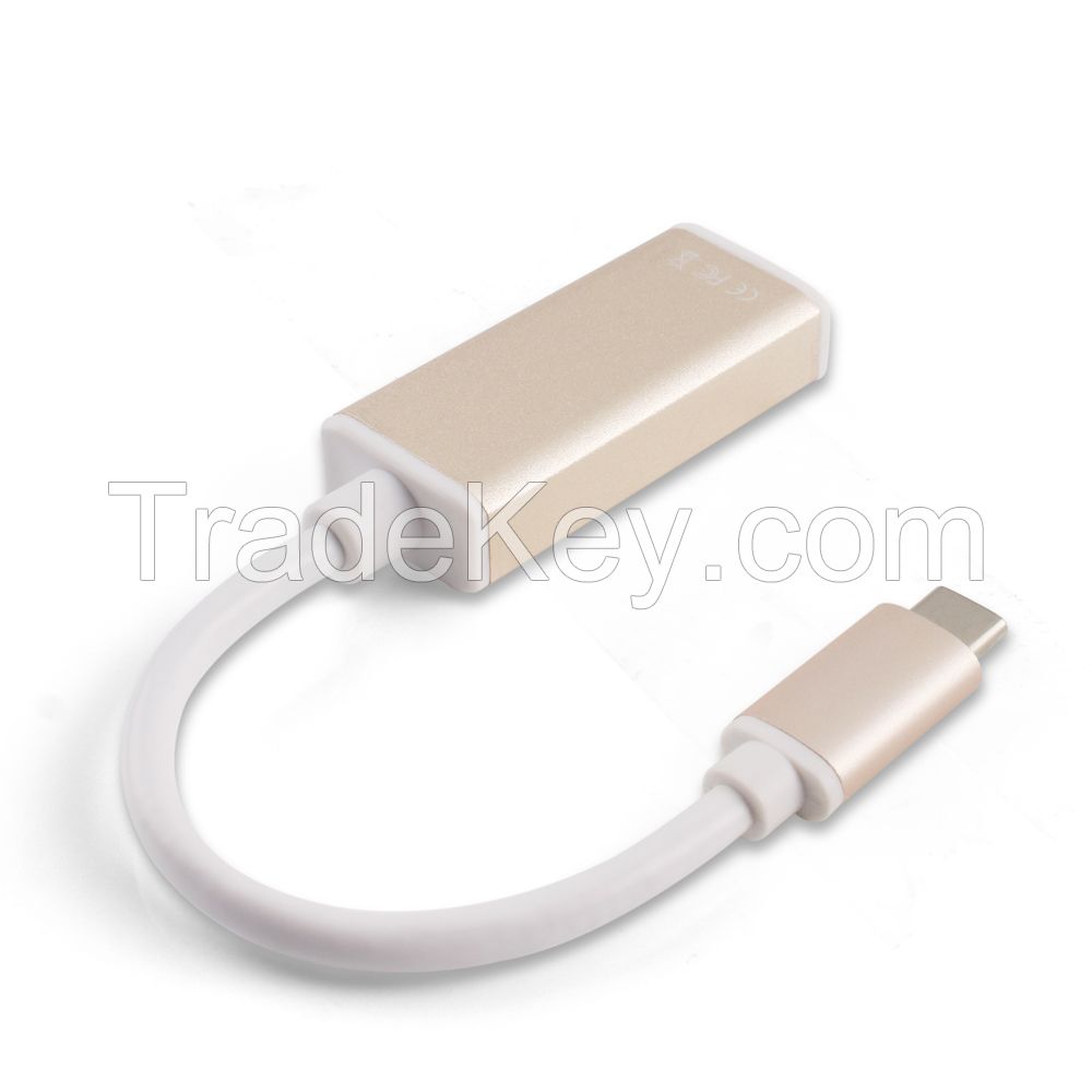 USB 3.1 Type C USB-C) M to DP F Converter Cable--Aluminum Case